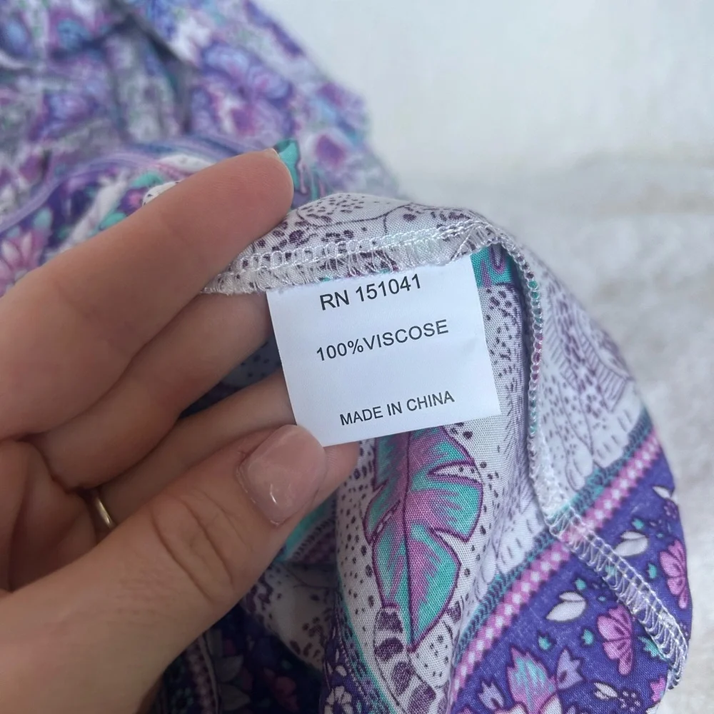Bohemian Chic Style Floral Maxi Dress Size XS NWOT - Picture 9 of 15